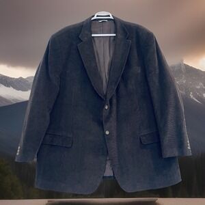 Liberty Blues Blazer Sport Coat Mens 56 Tall Brown Corduroy 2 Button Jacket
